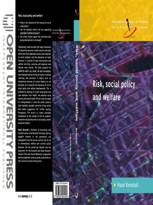 cover image of Risk, Social Policy and Welfare